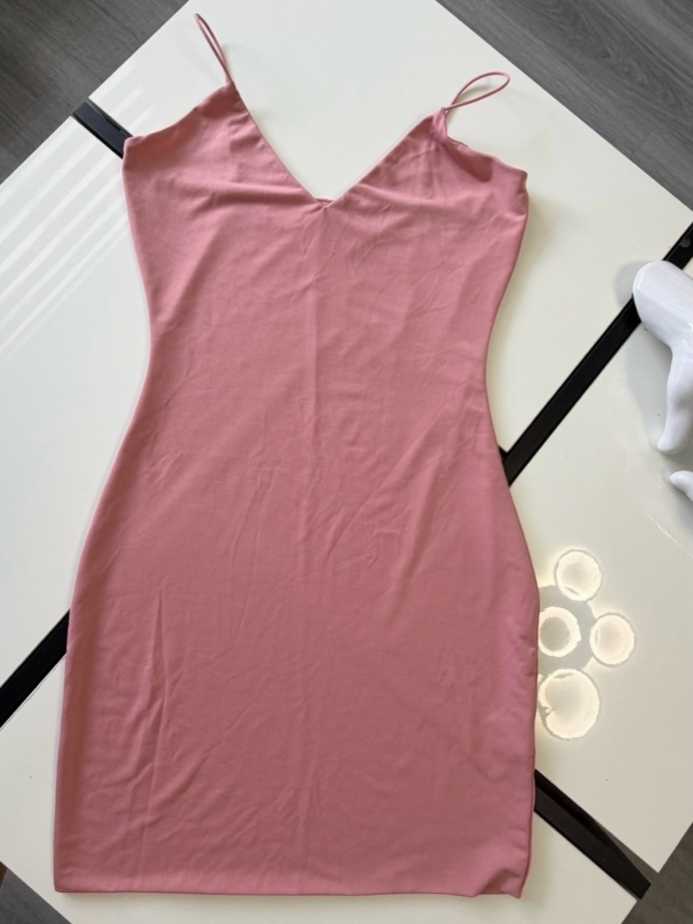 Love Tree Pink V-Neck Bodycon Mini Dress - Size S / Small - Picture 3 of 9